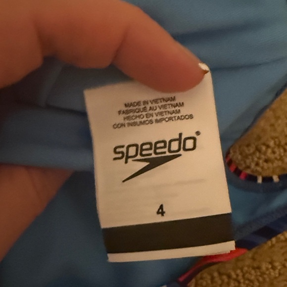 Speedo Red and Blue Star Swimsuit - Picture 3 of 3